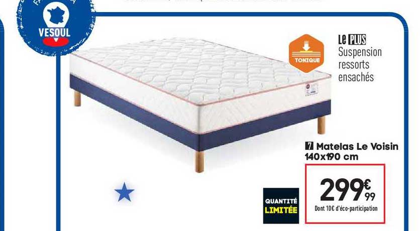 matelas le voisin 140x190 cm
