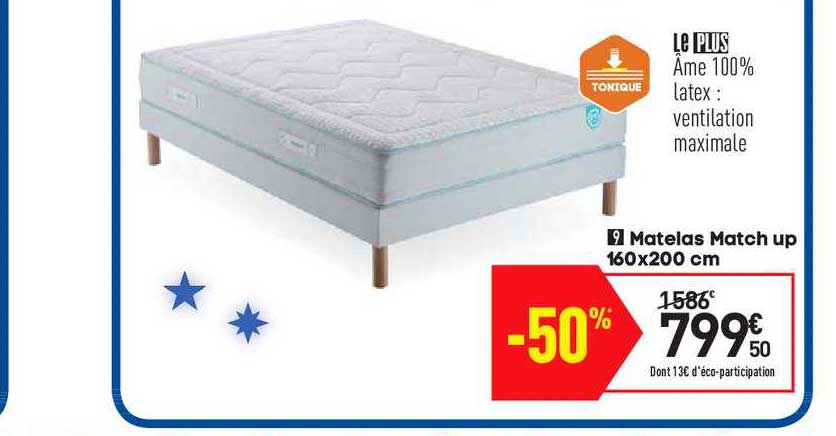matelas match up 160x200 cm