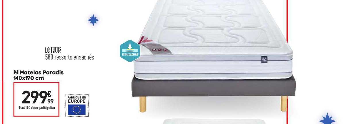 matelas paradis 140x190 cm