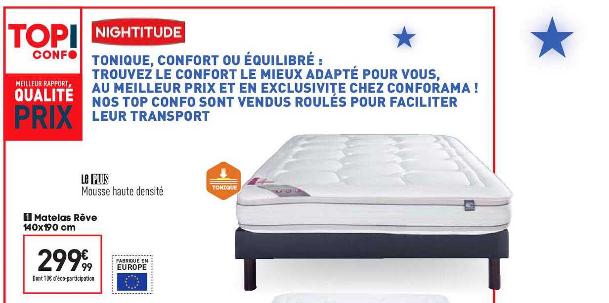 matelas rêve 140x190 cm