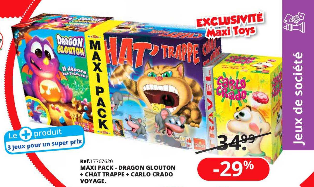 maxi pack dragon glouton chat trappe carlo crado voyage