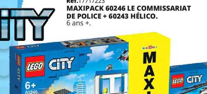 maxipack 60246 le commissariat de police + 60243 hélico lego
