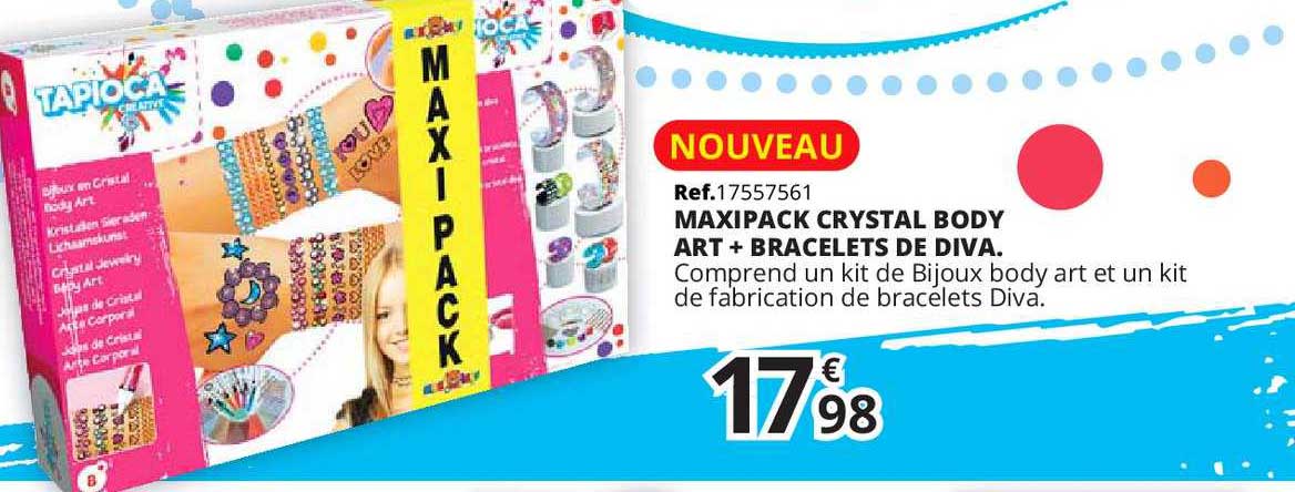 maxipack crystal body art + bracelets de diva