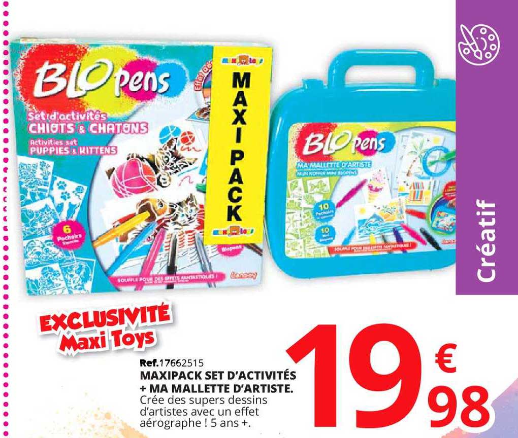 maxipack set d'activités + ma mallette d'artiste