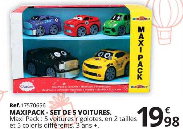 maxipack set de 5 voitures