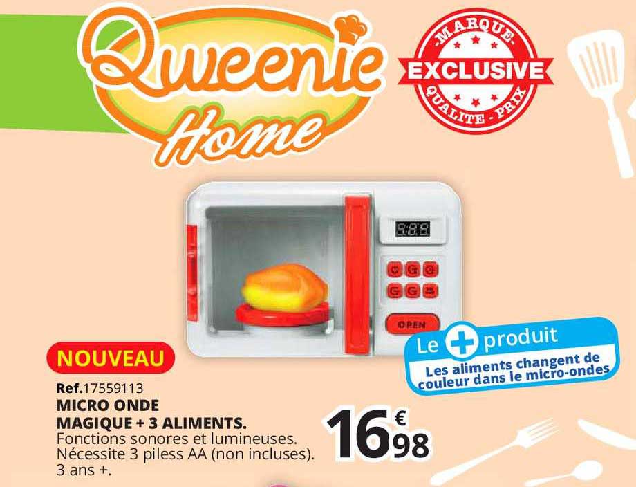 micro onde magique + 3 aliments