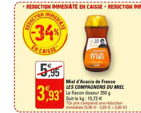 miel d'acacia de france les compagnos du miel