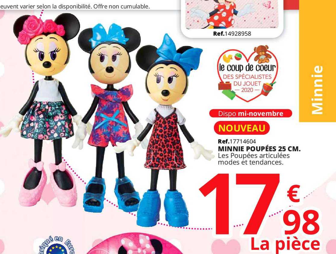 minnie poupées 25cm