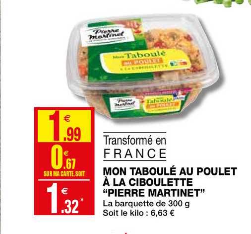 mon taboulé au poulet à la ciboulette "pierre martinet"