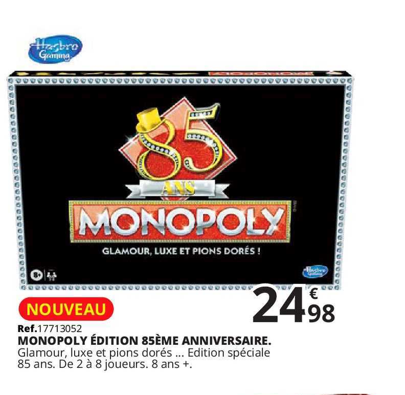 Monopoly Y édition 85ème Anniversaire