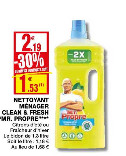 nettoyant ménager clean&fresh "mr. propre"
