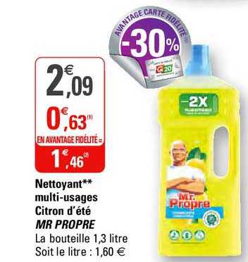 nettoyant multi usages citron d'été mr propre