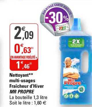 nettoyant multi usages fraîcheur d'hiver mr propre