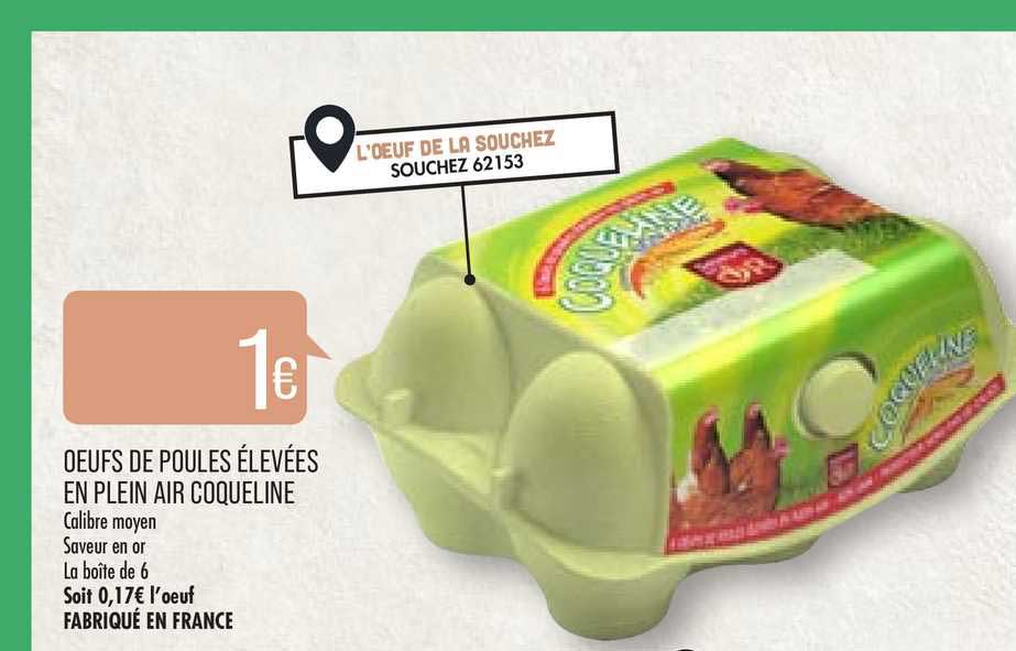 oeufs de poules élevées en plein air coqueline