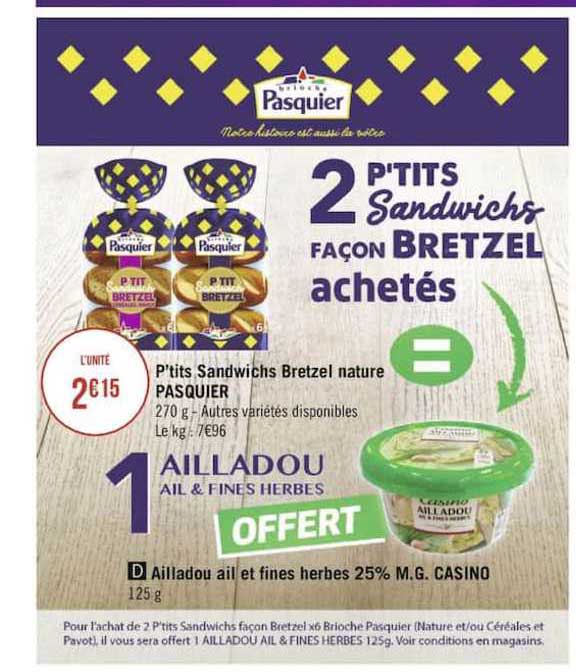 p'tits sandwichs bretzel nature pasquier