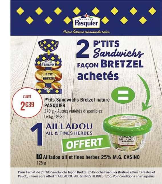 p'tits sandwichs bretzel nature pasquier