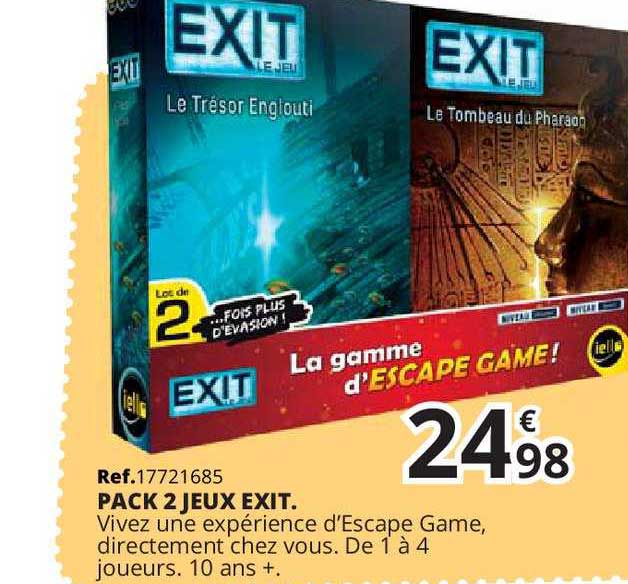 pack 2 jeux exit