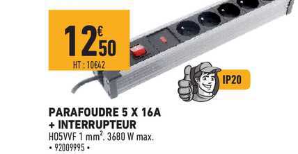 parafoudre 5 x 16a + interrupteur