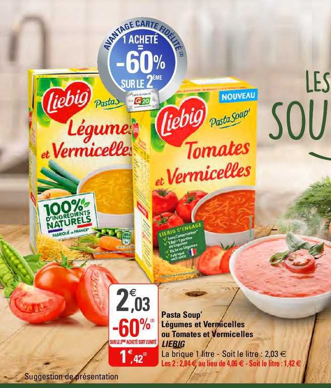 pasta soup' légumes et vermicelles ou tomates et vermicelles liebig