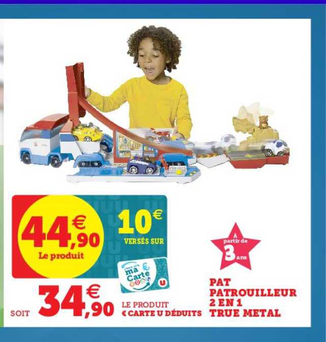 pat patrouilleur 2 en 1 true metal
