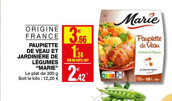 Paupiette De Veau Et Jardinière De Légumes "marie"