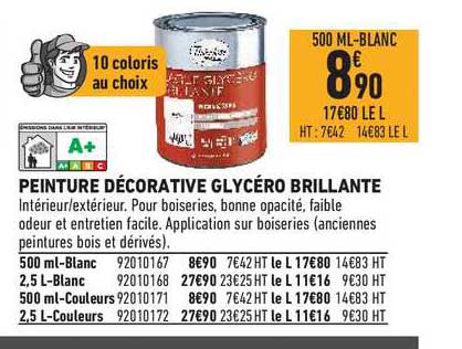 peinture décorative glycéro brillante
