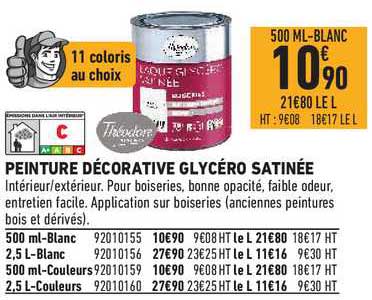 peinture décorative glycéro satinée