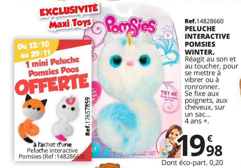 peluche interactive pomsies winter