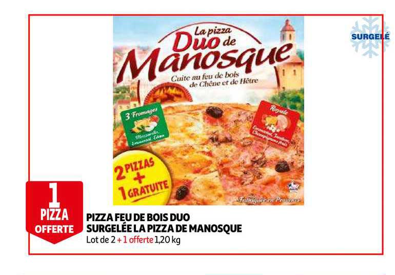 Pizza Feu De Bois Duo Surgelée La Pizza De Manosque