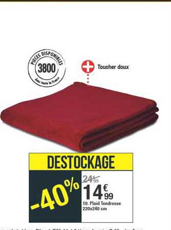 plaid tendresse 220x240 cm