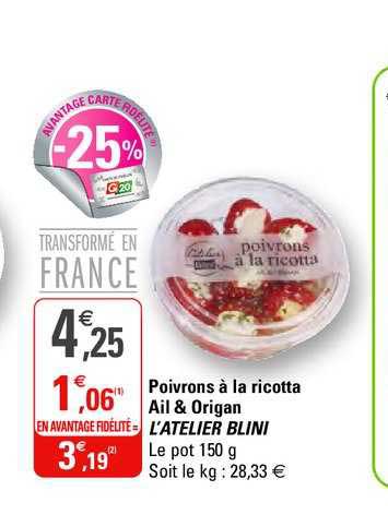 poivrons à la ricotta ail&origan l'atelier blini