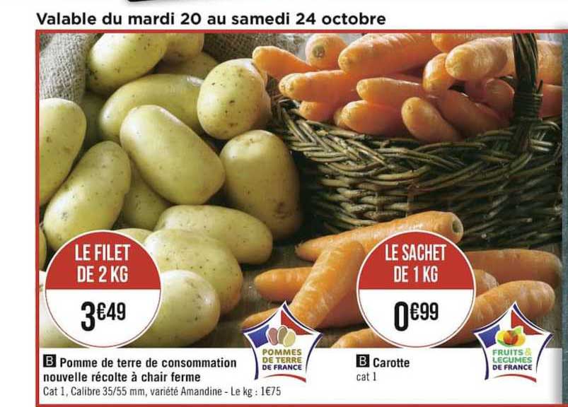 pomme de terre de consommation nouvelle récolte à chair ferme