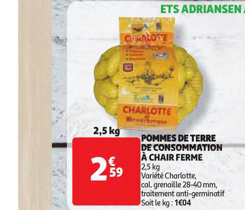 Pommes De Terre De Consommation à Chair Ferme Charlotte