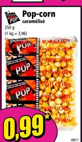 pop corn caramélisé pop