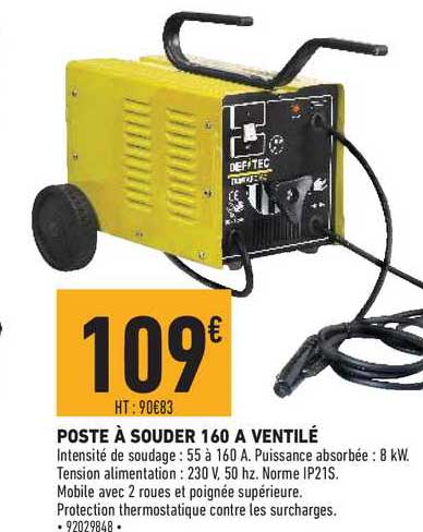 poste à souder 160 à ventilé
