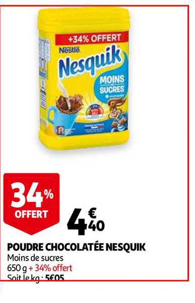 poudre chocolatée nesquik
