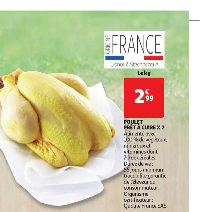 Poulet Prêt à Cuire X 2