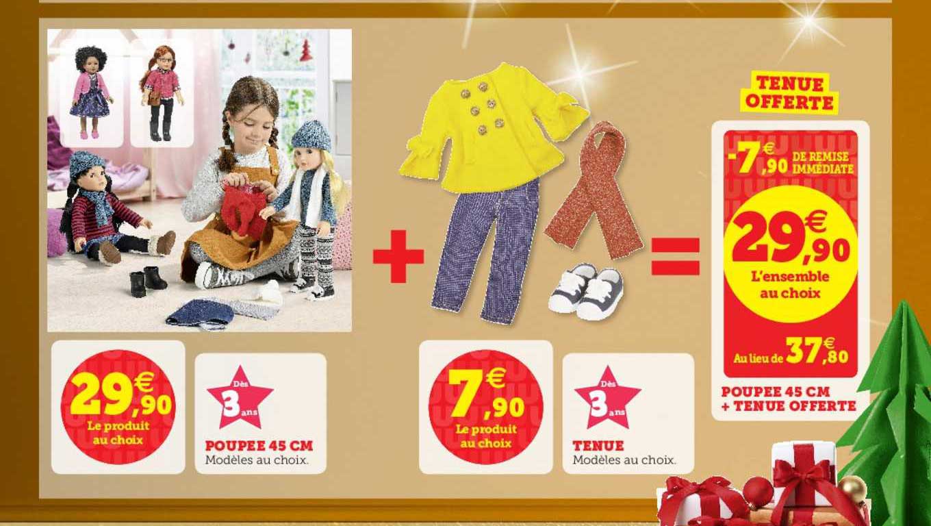 Poupée 45 Cm + Tenue Offerte