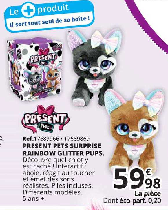 present pets surprise rainbw glitter rups