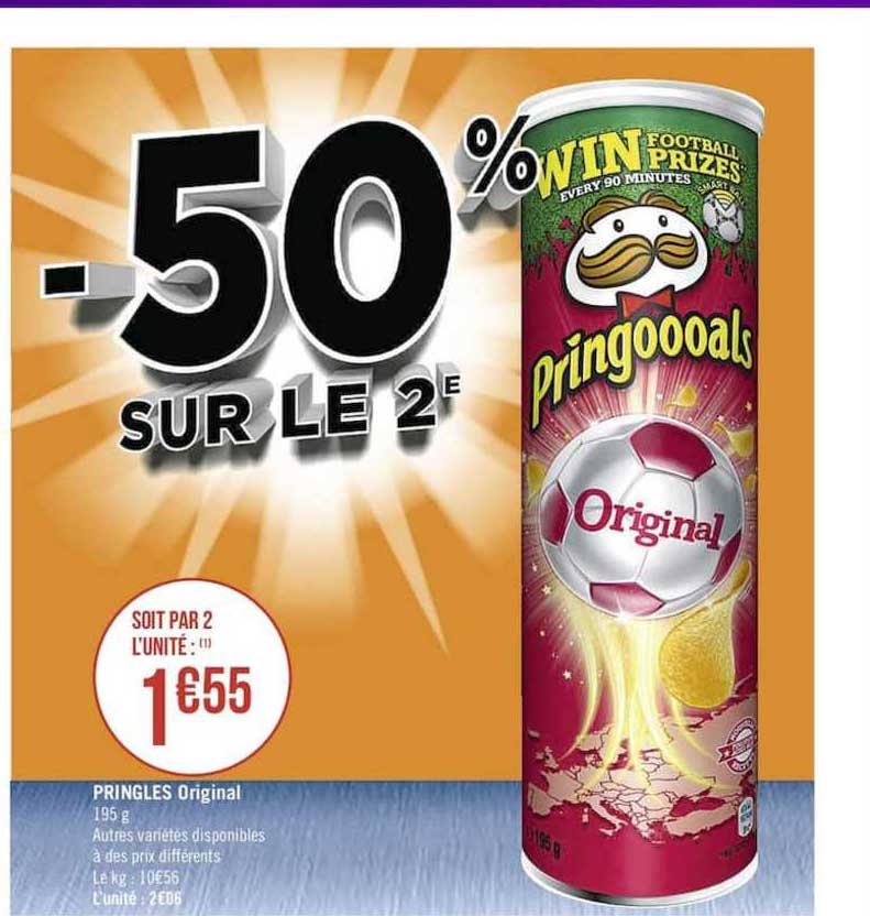Pringles Original -50% Sur Le 2e