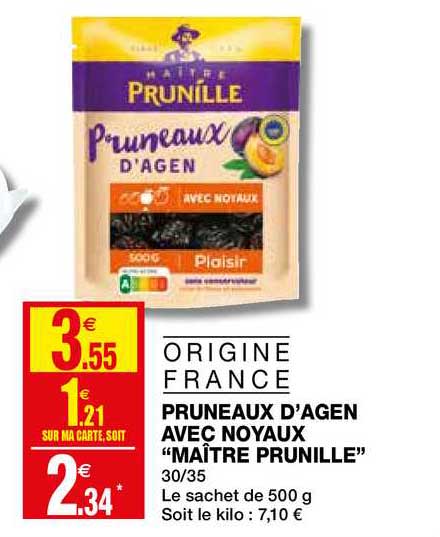pruneaux d'agen avec noyaux "maître prunille"