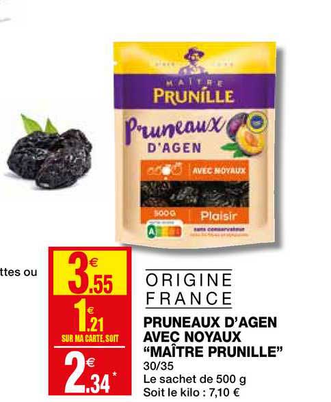 pruneaux d'agen avec noyaux "maître prunille"