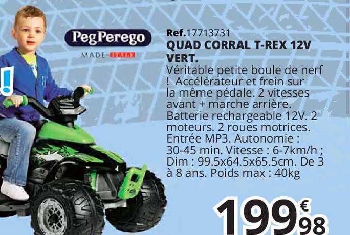 quad corral t rex 12 vert pegperego