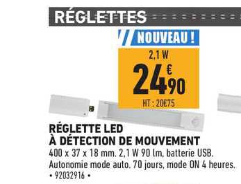 réglette led à détection de mouvement