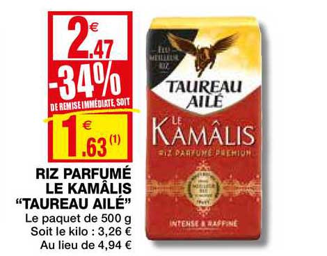 riz parfumé le kamâlis "taureau ailé"