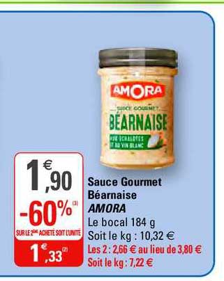 Sauce Gourmet Béarnaise Amora
