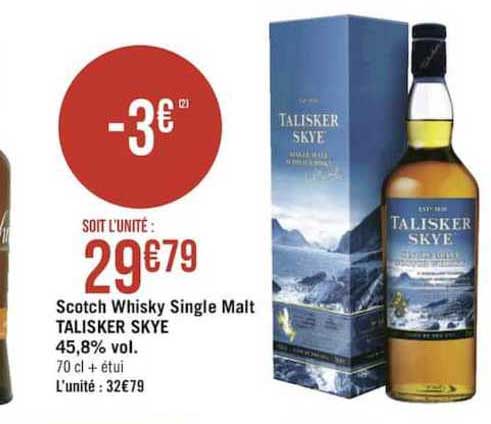 scotch whisky single malt talisker skye 45.8% vol.