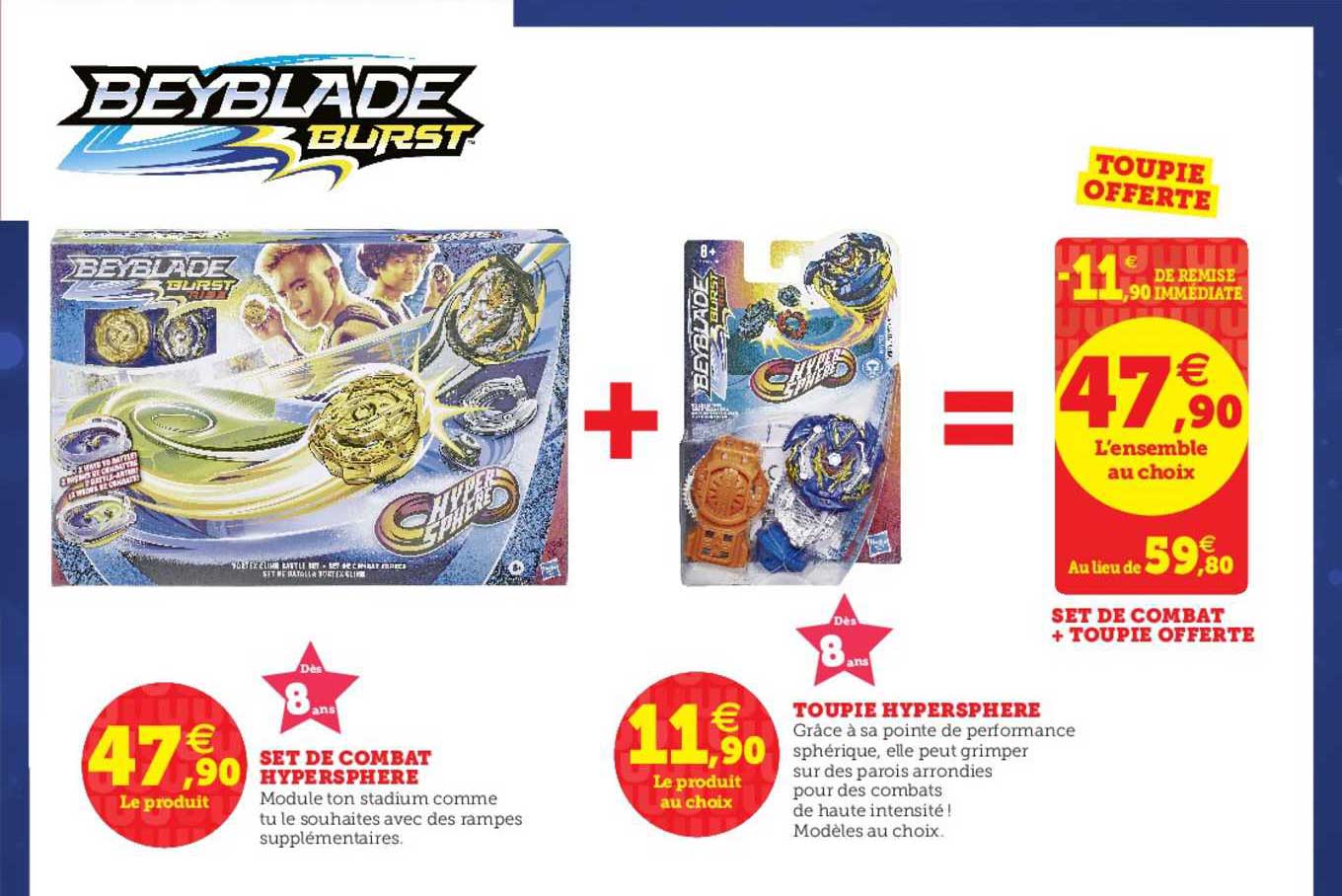 set de combat hypersphere + toupie hypersphere beyblade burst