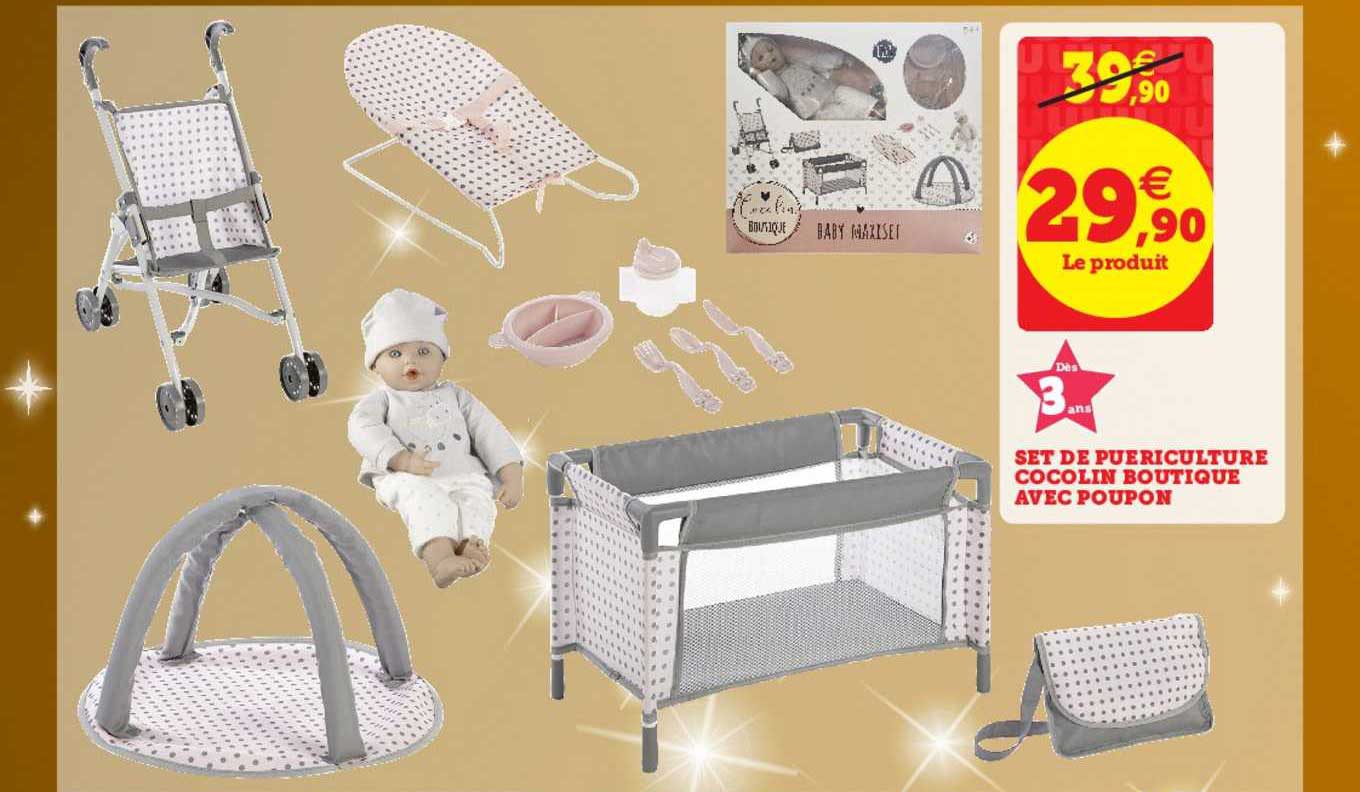 set de puericulture cocolin boutique avec poupon