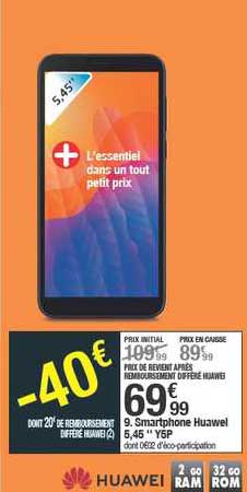 smartphone huawei 5.45'' y5p